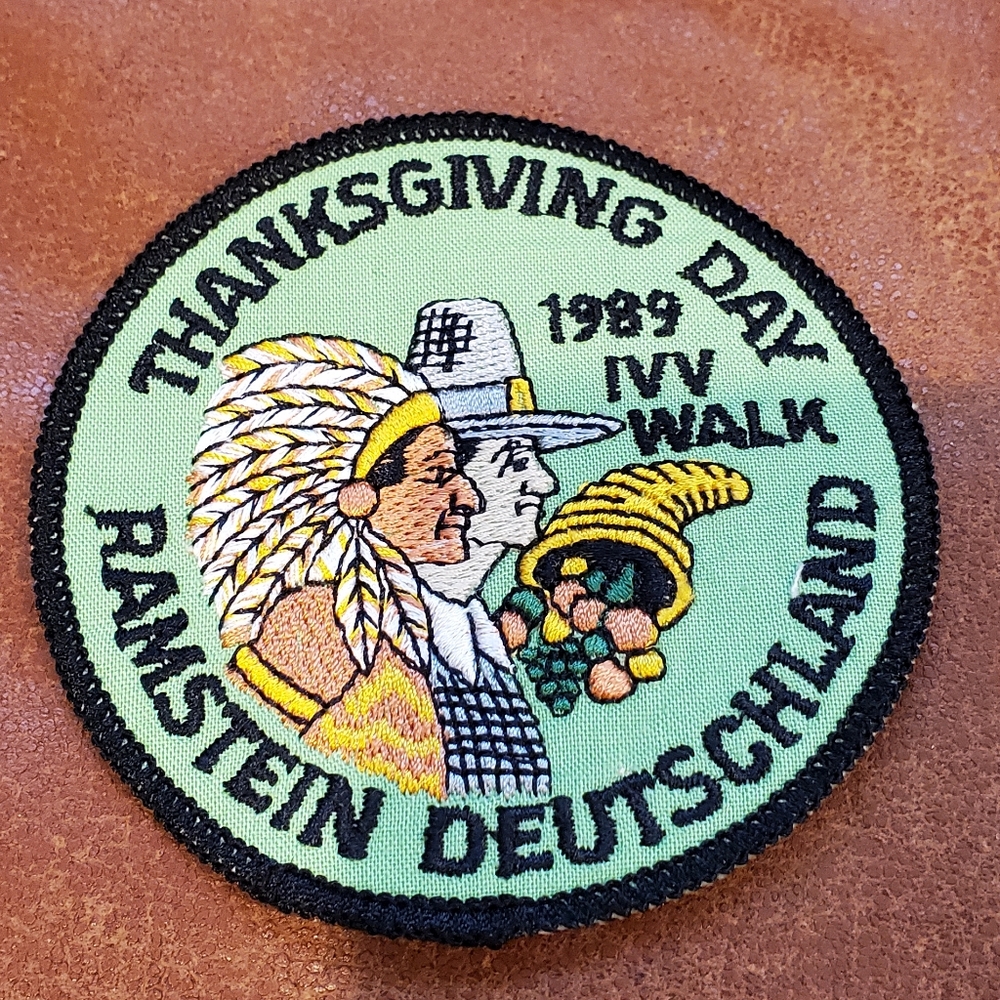 Thanksgiving Day 1989 IVV Walk Ramstein Deutschland Girl Scout Boy Scout Patch